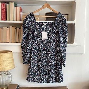 & Other Stories button up long sleeve floral mini dress Women’s size 4 S…